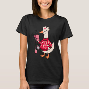 Lustiger Cuff 'Em Gans Krankenpflegerin Notaufnahm T-Shirt