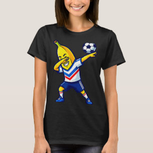 Lustiger Dabbing-Banane-Fußballspieler-Fußballspor T-Shirt