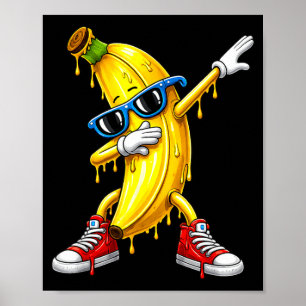 Lustiger Dabbing-Bananenliebhaber Usa-Drip-Kids-Ju Poster