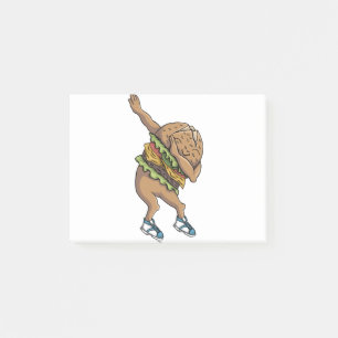 lustiger dabbing Burger Post-it Klebezettel