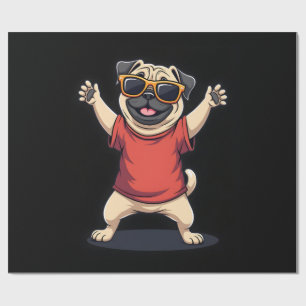 Lustiger Dabbing Dab Mops Hund Haustiere Tanz Tier Geschenkpapier