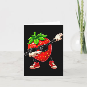 Lustiger Dabbing Erdbeere Sommer Frucht Liebhaber  Karte