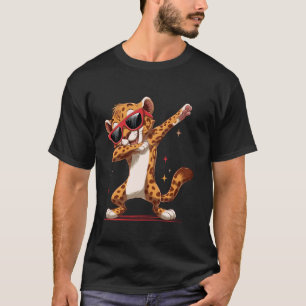 Lustiger Dabbing Gepard Dschungelkatze Tanz Tier P T-Shirt