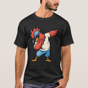 Lustiger Dabbing-Hahn Retro T-Shirt