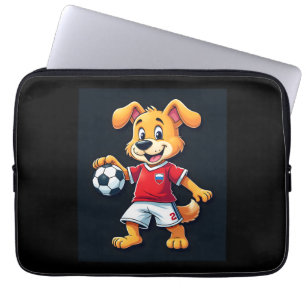 Lustiger Dabbing-Hund Russland-Fußballtrikot Russi Laptopschutzhülle