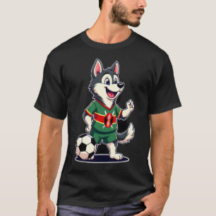 Lustiger Dabbing Husky Hund Kenia Fußball - Kenian T-Shirt
