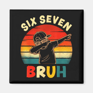 Lustiger Dabbing-Junge Sechs Sieben Bruh 67 Meme 6 Magnet