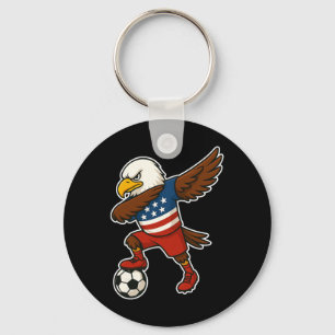 Lustiger Dabbing Ld Adler Usa Fußball - Usa Flagge Schlüsselanhänger