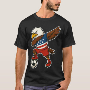Lustiger Dabbing Ld Adler Usa Fußball - Usa Flagge T-Shirt