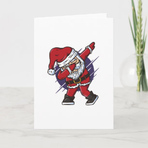Lustiger Dabbing Weihnachtsmann Karte