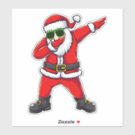 Lustiger Dabbing Weihnachtsmann Shades Trendy Weih Aufkleber