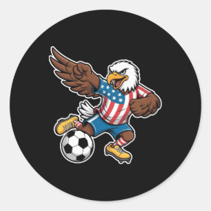 Lustiger Dabbing Weißkopfseeadler USA Fußball - US Runder Aufkleber