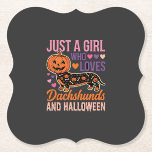 Lustiger Dachshund Halloween Kürbis Hunde Liebhabe Untersetzer