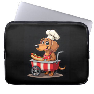 Lustiger Dachshund-Hund-Hotdog-Sandwich-Weenie-Wur Laptopschutzhülle