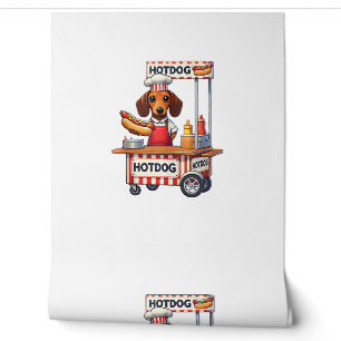 Lustiger Dachshund-Hund Hotdog-Sandwich Weenie-Wur Tapete