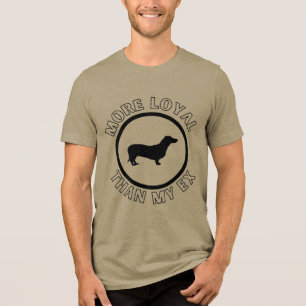 Lustiger Dachshund-Hund Unisex Tri-Blend Shirt