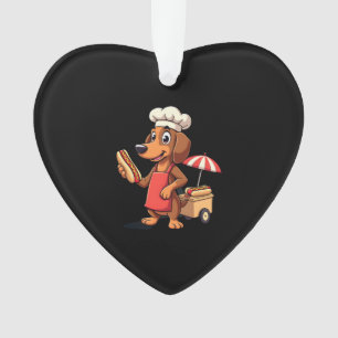 Lustiger Dachshund-Hund Weenie Wurst Hotdog Sandwi Ornament