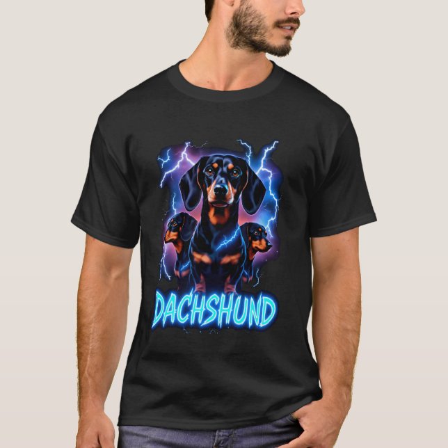 Lustiger Dachshund T-Shirt (Vorderseite)