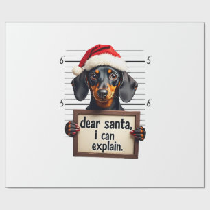 Lustiger Dachshund Weihnachten Lieber Santa Ich Ka Geschenkpapier