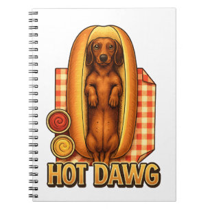 Lustiger Dackel Hot Dawg Dackel Hot Dog Parodie Sü Notizblock
