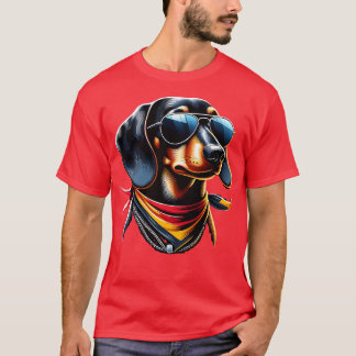 Lustiger Dackel mit Deutschland Witzig Cool T-Shirt
