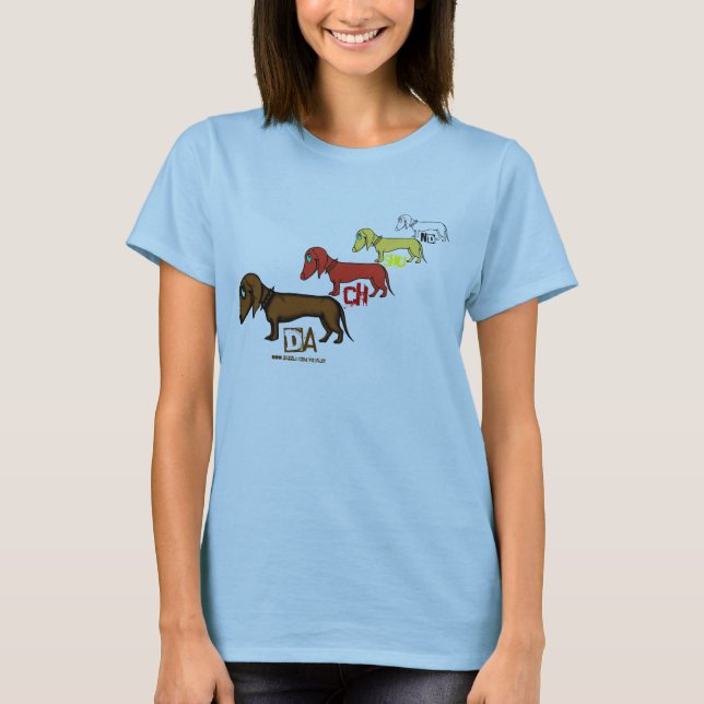 Lustiger Dackel-T - Shirtentwurf T-Shirt (Vorderseite)