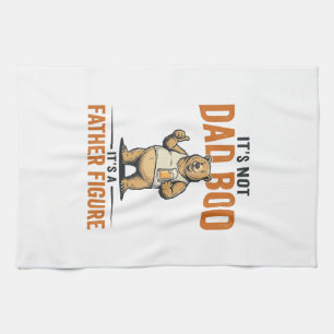 Lustiger Dad Bod Vater Figur Bär Bier Shirt_1 Geschirrtuch