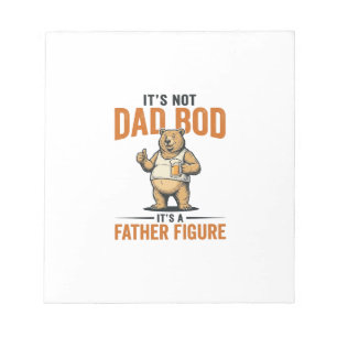 Lustiger Dad Bod Vater Figur Bär Bier Shirt_1 Notizblock