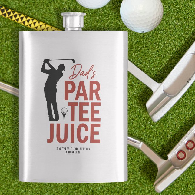 Lustiger „Dad’s Par-Tee Juice“ Golf-Trinkspiel Flachmann (Von Creator hochgeladen)