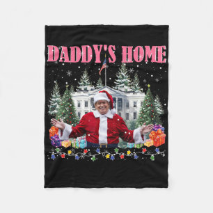 Lustiger Daddy's Home Trump Pink 2024 Take America Fleecedecke