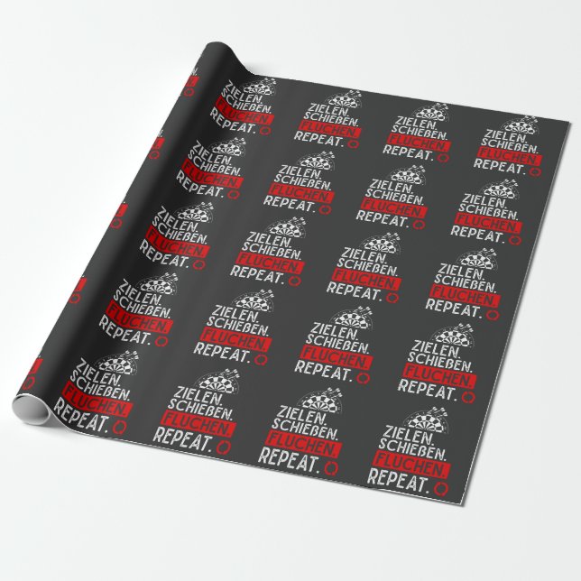 Lustiger Dart Spruch Dartscheibe Probleme Darts Mä Geschenkpapier (Ungerollt)