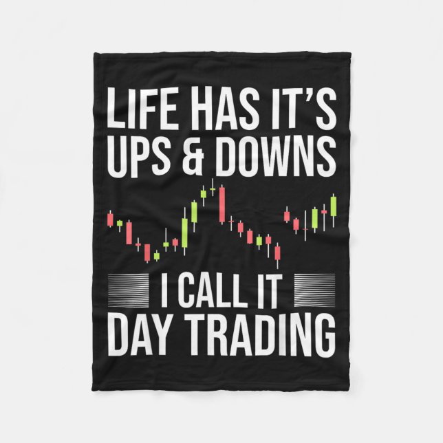 Lustiger Day-Trader Börsenhandel Spruch Fleecedecke (Vorderseite)