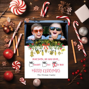 Lustiger Dear Santa Unartig Nett Wir Haben Versuch Einladung