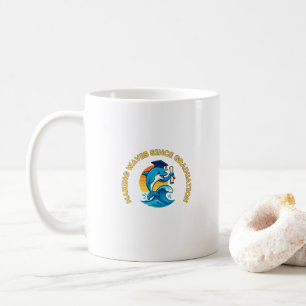 Lustiger Delfin zum Abschluss in Meereswissenschaf Kaffeetasse