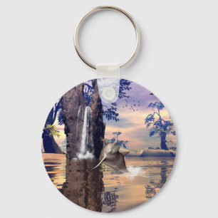 Lustiger Delphin Schlüsselanhänger