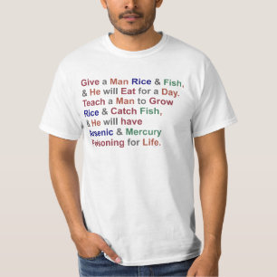 Lustiger Demotivational Sprichwort-Reis-Fisch-Spa T-Shirt