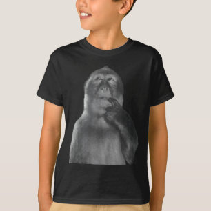 Lustiger denkender Affe Meme neugieriger Affe Brai T-Shirt