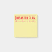 Lustiger "Desaster-Plan" 3" x3 "
