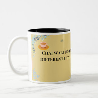 Lustiger Desi-Chai-Becher, pakistanischer indische Zweifarbige Tasse