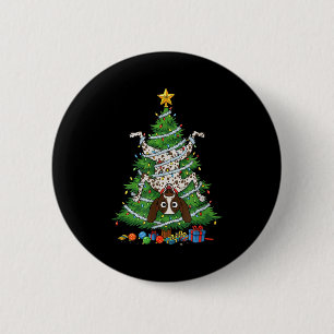 Lustiger Deutscher Kurzhaariger Hund Weihnachtsbau Button