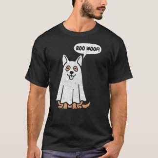Lustiger deutscher Schäferhund Halloween-Geisterhu T-Shirt