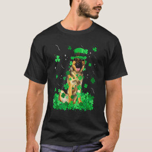 Lustiger Deutscher Schäferhund St. Patrick's Day I T-Shirt