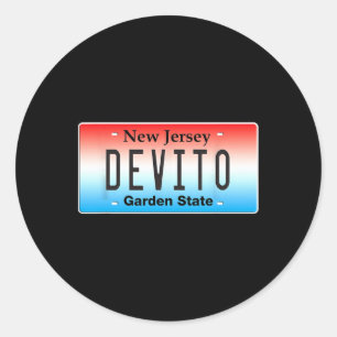 Lustiger Devito New Jersey Italienisch Amerikanisc Runder Aufkleber