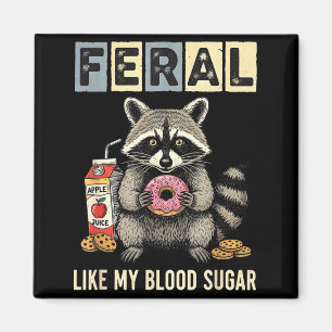 Lustiger Diabetes-Waschbär-Humor Typ Eins Insulin- Magnet