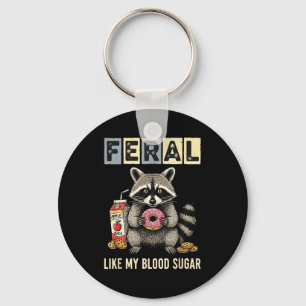 Lustiger Diabetes-Waschbär-Humor Typ Eins Insulin- Schlüsselanhänger