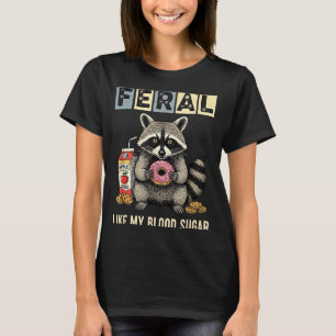 Lustiger Diabetes-Waschbär-Humor Typ Eins Insulin- T-Shirt