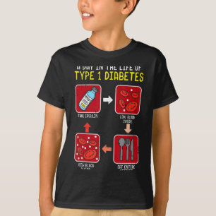 Lustiger Diabetiker Typ 1 Lebenszyklus Lustiger Di T-Shirt