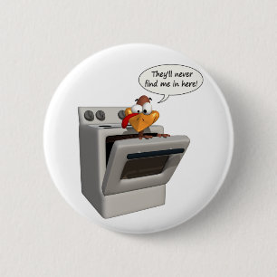 Lustiger die Erntedank-Türkei-Knopf Button