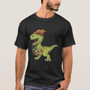 Lustiger Dino Bogenschütze Bogenschießen T-Shirt