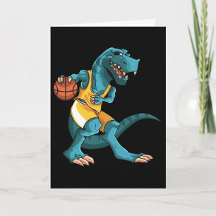 Lustiger Dino spielt Sketll T-Rex Liebhaber Spiele Karte